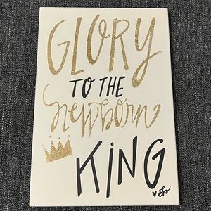 Hobby Lobby Holiday Wall Sign- “Glory to the Newborn King”